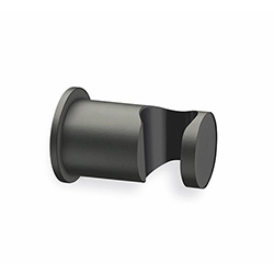 SUPPORT DOUCHETTE ROND MURAL NOIR LAITON 