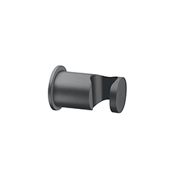 SUPPORT DOUCHETTE ROND MURAL LAITON CHROME NOIR BROSSE