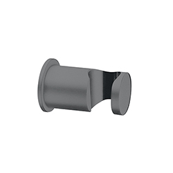 SUPPORT DOUCHETTE ROND MURAL LAITON METAL BROSSE