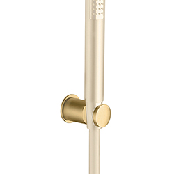 SUPPORT DOUCHETTE ROND MURAL PVD OR BROSSE