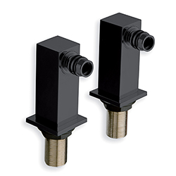 COLONNETTES CARREE POUR ECROUS LONG ENTRAXE BAIGNOIRE 150 MM NOIR