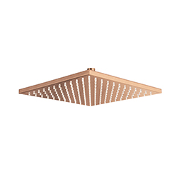 POMME DE DOUCHE CARREE 30X30 LAITON OR ROSE BROSSE