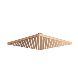 POMME DE DOUCHE CARREE 30X30 LAITON OR ROSE 