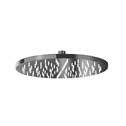POMME DE DOUCHE RONDE DIAMETRE 30 LAITON CHROME NOIR BROSSE