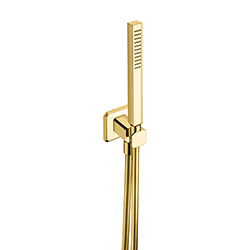 #ENSEMBLE APPLIQUE PRISE D'EAU DOUCHETTE FLEXIBLE CARRE DORE***FIN