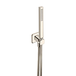 #ENSEMBLE APPLIQUE PRISE D'EAU DOUCHETTE FLEXIBLE METAL BRILLANT***