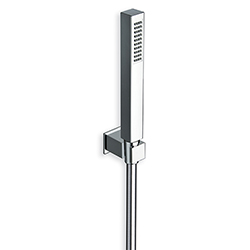 KIT SUPPORT CARRE + DOUCHETTE CARRE CHROME