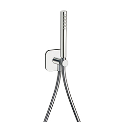 ENSEMBLE APPLIQUE PRISE D'EAU ROND PLAQUE XXL CHROME