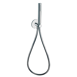 ENSEMBLE APPLIQUE PRISE D'EAU DOUCHETTE FLEXIBLE RONDE 