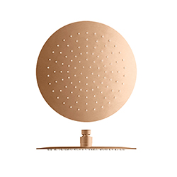 POMME DE DOUCHE SANDWICH INOX RONDE 30 OR ROSE BROSSE