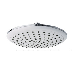 #POMME DE DOUCHE PERLA PE40051 ABS BLANC/CHROME D 21 CM*
