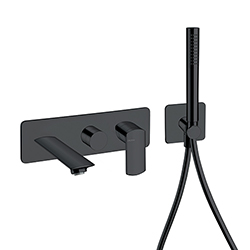 BAIN DOUCHE MURAL PROFILO ENCASTRE 2 SORTIES BLACK MAT