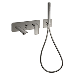 BAIN DOUCHE MURAL PROFILO ENCASTRE 3 SORTIES METAL BROSSE