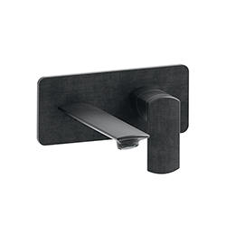 LAVABO MURAL PROFILO AVEC PLAQUE DROIT BEC 185 UP&D CHROME NOIR BROS