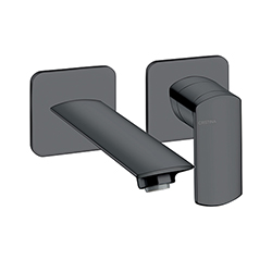 LAVABO MURAL PROFILO AVEC ROSACE DROIT BEC 185 UP&D BLACK MAT