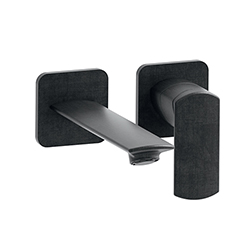 LAVABO MURAL PROFILO AVEC ROSACE DROIT BEC 185 CHROME NOIR BROSSE