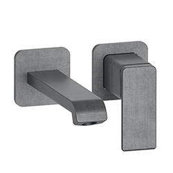 LAVABO MURAL PROFILO AVEC ROSACE DROIT BEC 185 UP&D METAL BROSSE