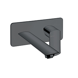 LAVABO MURAL PROFILO AVEC PLAQUE DROIT BEC 225 UP&D BLACK MAT