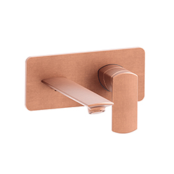 LAVABO MURAL PROFILO AVEC PLAQUE DROIT BEC 225 UP&D OR ROSE BROSSE