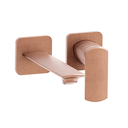 LAVABO MURAL PROFILO AVEC ROSACE DROIT BEC 225 UP&D OR ROSE BROSSE