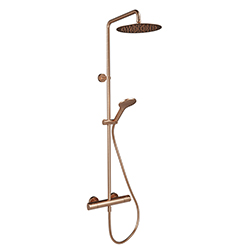 COLONNE DE DOUCHE ORIENTABLE THERMOSTATIQUE OR ROSE BROSSE
