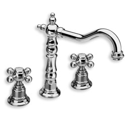 LAVABO PARIGI 3 TROUS BEC POTENCE CHROME +VIDAGE