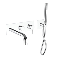 FACADE DE DOUCHE MITIGEUR 2 SORTIES AVEC DOUCHETTE PHI CHROME