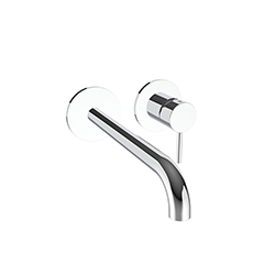 LAVABO MITIGEUR MURAL PHI AVEC ROSACES BEC 185 MM CHROME