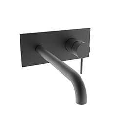 FACADE MITIGEUR LAVABO BEC 225 MM PHI BLACKMAT