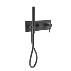FACADE DE DOUCHE MITIGEUR 2 SORTIES AVEC DOUCHETTE PHI BLACKMAT