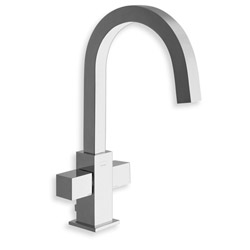 LAVABO MELANGEUR QUADRI MONOTROU CHROME + VIDAGE *** FIN