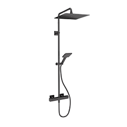 COLONNE DE DOUCHE THERMOSTATIQUE TABULA CHROME NOIR