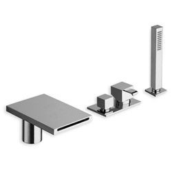 BAIN DOUCHE QUADRI SUR GORGE MITIGEUR COMPLET CHROME
