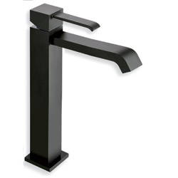 LAVABO QUADRI MITIGEUR HAUT + VIDAGE NOIR