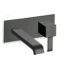 LAVABO MURAL QUADRI AVEC PLAQUE SAILLIE 18 CM BLACK MAT EX QM276