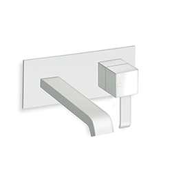 FACADE LAVABO MURAL QUADRI AVEC PLAQUE WHITEMAT