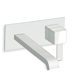 LAVABO MURAL QUADRI AVEC PLAQUE SAILLIE 225 CM WHITE MAT EX QM278
