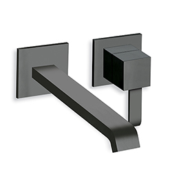 LAVABO MURAL QUADRI 2 TROUS SAILLIE 225 CM BLACK MAT EX QM279