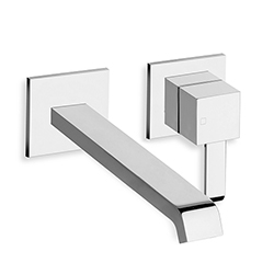 LAVABO MURAL QUADRI 2 TROUS SAILLIE 225 CM CHROME EX QM279