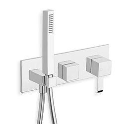 $ FACADE EXTERNE QUADRI DOUCHE MUR 2 SORTIES SANS MECANISME EX QM608