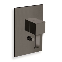 FACADE LAITON MITIGEUR DOUCHE QUADRI 2 SORTIES NOIR***FIN