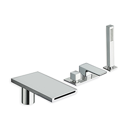 BAIN DOUCHE QUADRI S SUR GORGE AVEC DOUCHETTE CHROME
