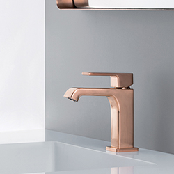 #LAVABO QUADRI S REGULAR MITIGEUR OR ROSE BROSS AVEC VIDAGE UP&D/FIN