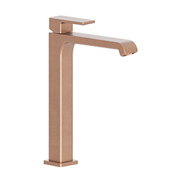 #LAVABO QUADRI S MITIGEUR HAUT AVEC VIDAGE UP&DOW OR ROSE BROSSE***FI