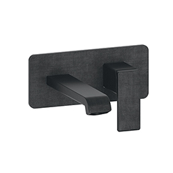 #LAVABO MURAL QUADRI S AVEC PLAQUE SAILLIE 18 CHROME NOIR BR ***FIN