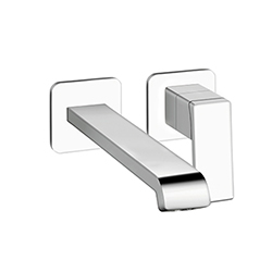LAVABO MURAL LARGE QUADRI S 2 TROUS BEC 225 CM CHROME EX QS269