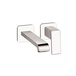#LAVABO MURAL REGULAR QUADRI S 2 TROUS BEC 18 CM CHROME***QS257