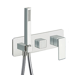 FACADE EXTERNE QUADRI S DOUCHE MURALE 2 SORTIES SS MECANISME EX QS607