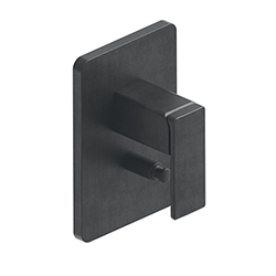 #FACADE LAITON MITIGEUR DOUCHE QUADRI S 2 SORTIES CHROME NOIR BROSSE