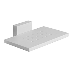 PORTE SAVON QUATTRO A SUSPENDRE LAITON BLANC